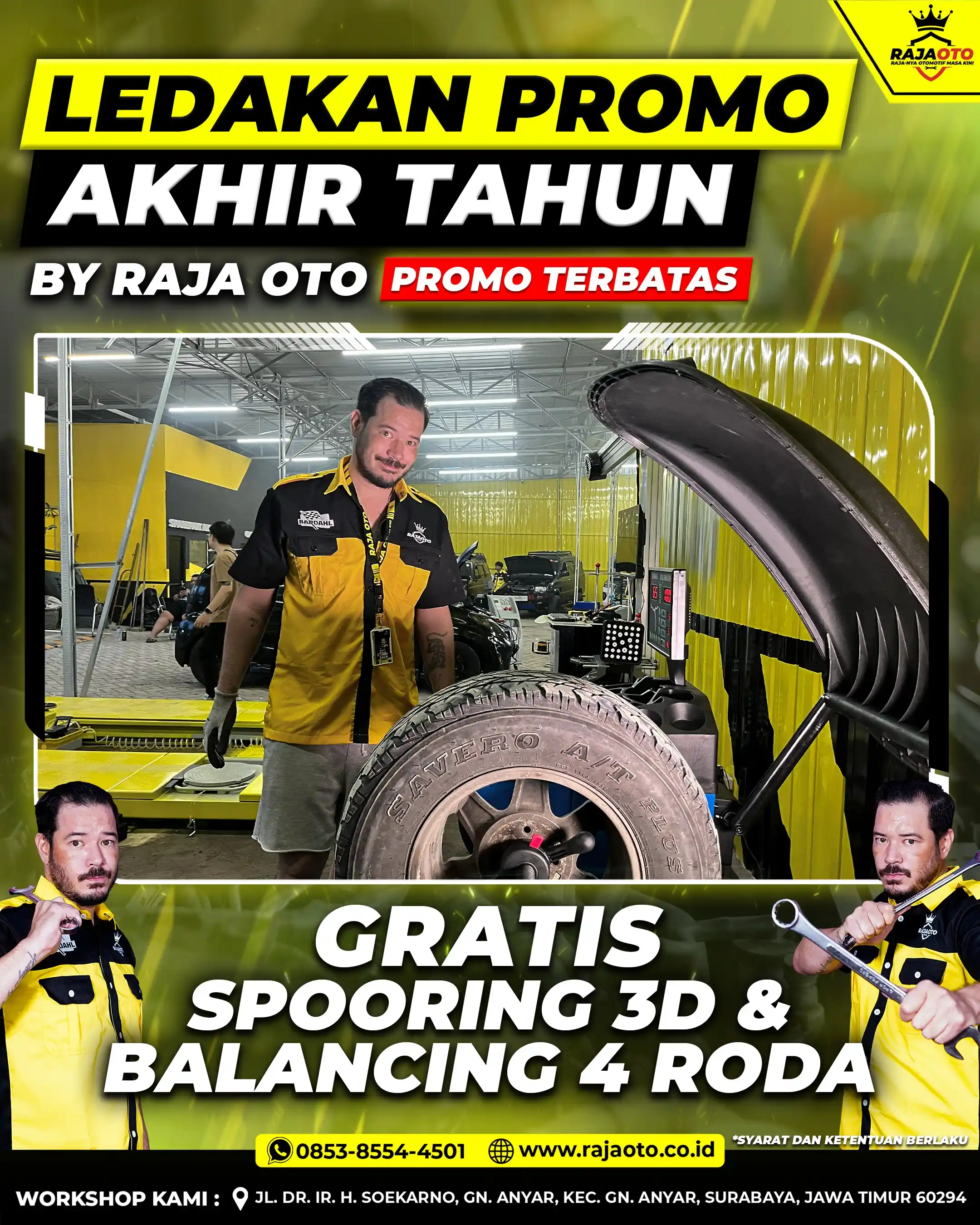 Gratis Spooring 3D & Balancing 4 Roda