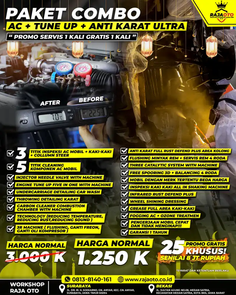 PAKET COMBO AC + TUNE UP + ANTI KARAT ULTRA
