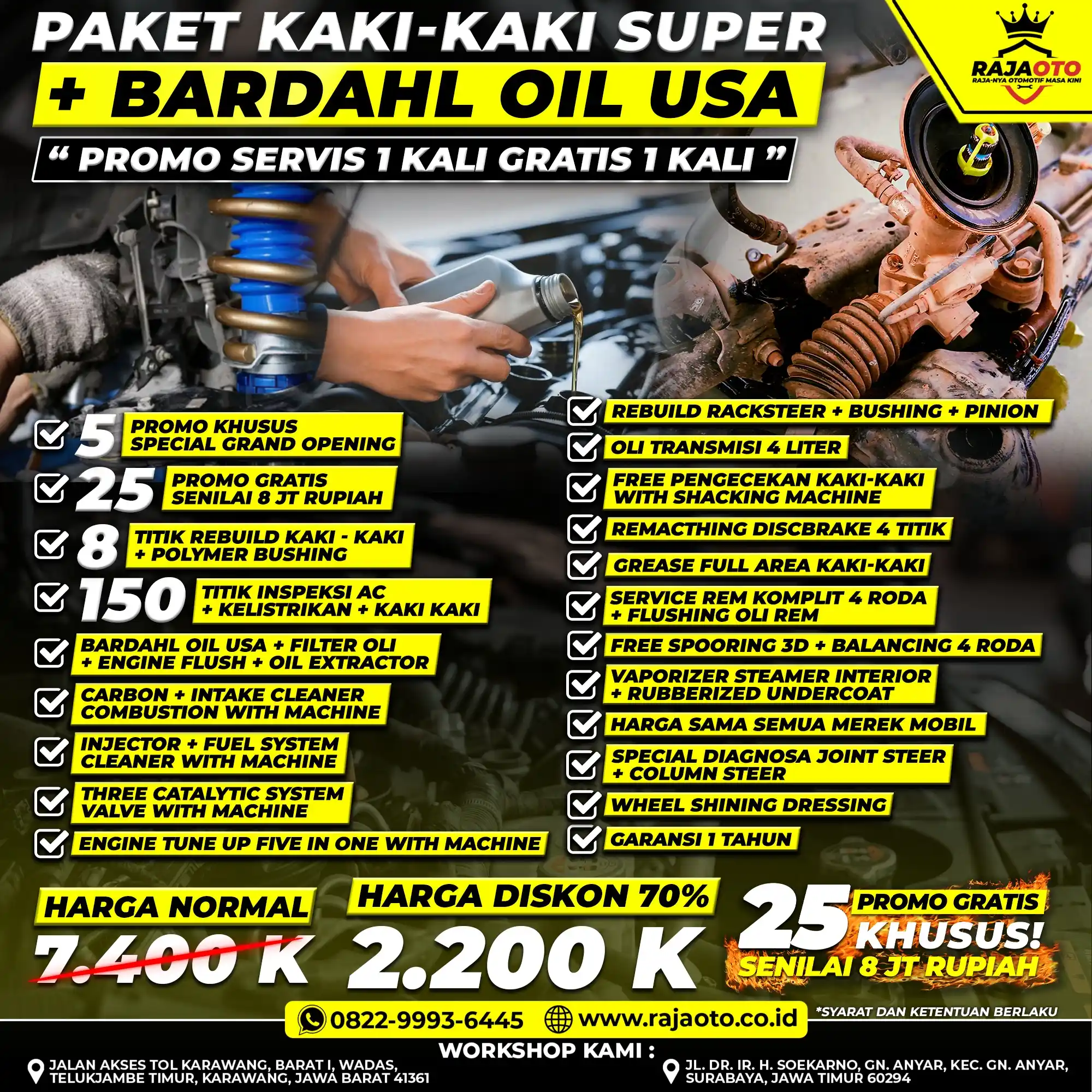 KAKI-KAKI SUPER + BARDAHL OIL USA