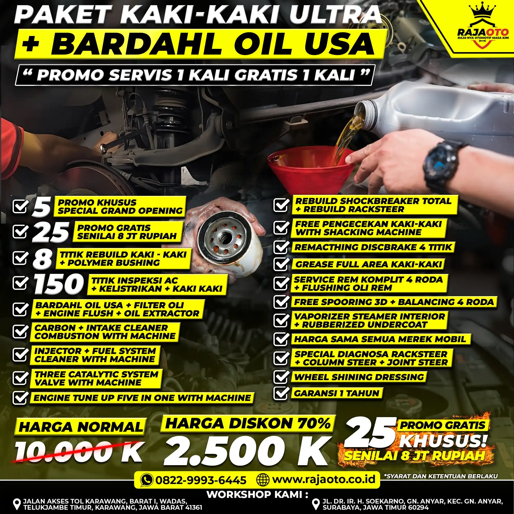 KAKI-KAKI ULTRA + BARDAHL OIL USA