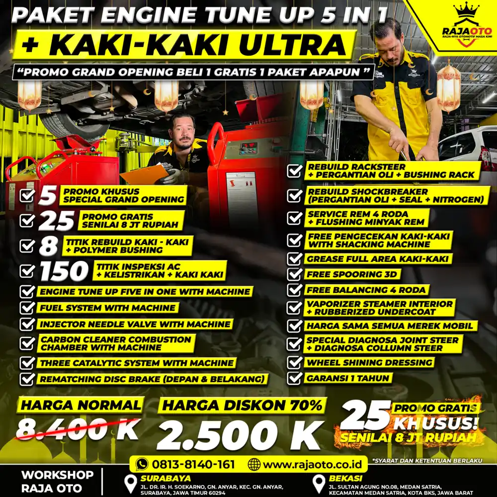 PAKET ENGINE TUNE UP 5 IN 1 + KAKI-KAKI ULTRA