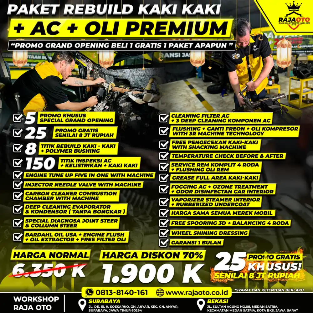 PAKET REBUILD KAKI-KAKI + AC + OLI PREMIUM