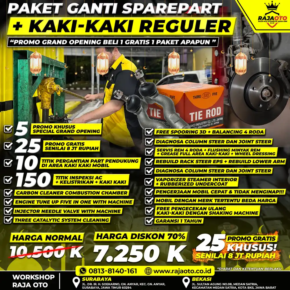 PAKET GANTI SPAREPART + KAKI-KAKI REGULER