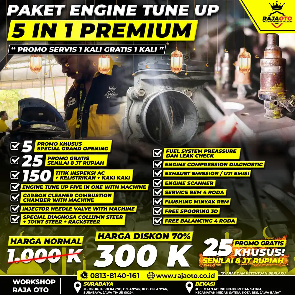 PAKET ENGINE TUNE UP 5 IN 1 PREMIUM