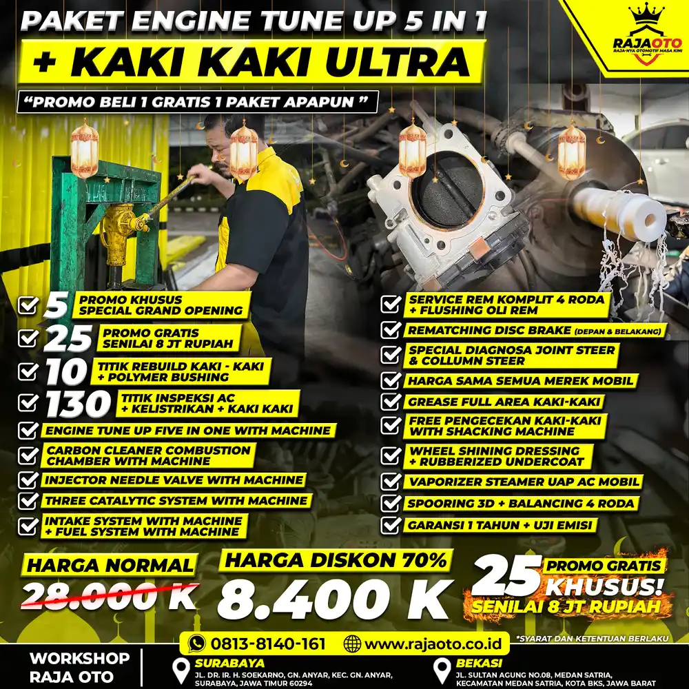 PAKET ENGINE TUNE UP 5 IN 1 + KAKI KAKI ULTRA